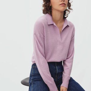 Everlane Cashmere Polo - Lavender - Size S